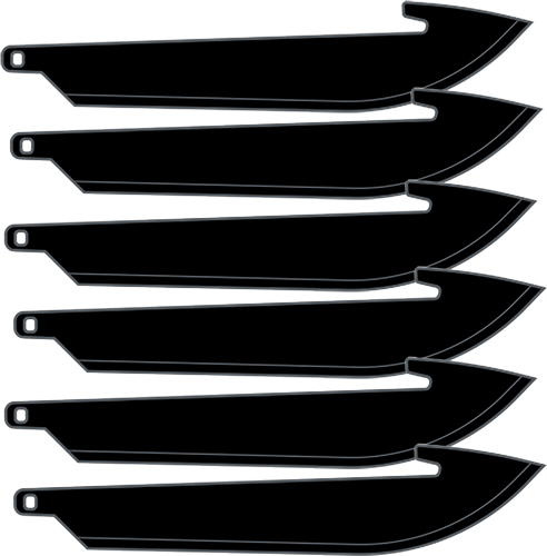 RR35K6C.jpg OUTDOOR EDGE 3.5" REPLACEMENT - BLADES 6-PACK BLACK BLADES - Image 1
