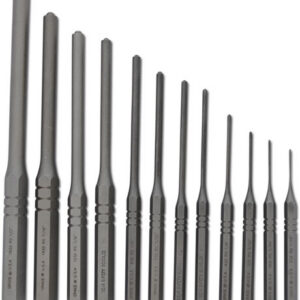 GRACE USA ROLL PIN PUNCH SET - STEEL 12PC W/VINYL POUCH