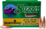 SIERRA BULLETS .30 CAL .308 - 150GR HP-BT MATCH 100CT - Image 2
