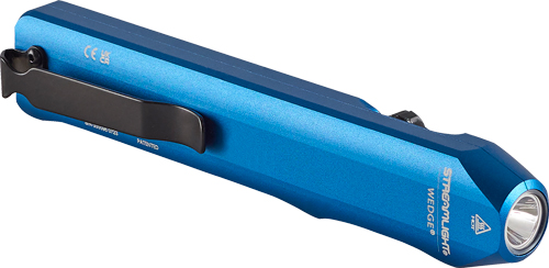 S88817-1.jpg STREAMLIGHT WEDGE CARRY LIGHT - WHITE EDC BLUE W/POCKET CLIP - Image 1