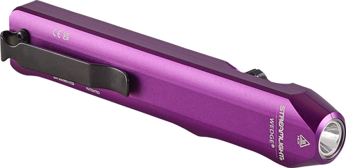 S88818-1.jpg STREAMLIGHT WEDGE CARRY LIGHT - WHITE EDC PURPLE W/POCKET CLIP - Image 1