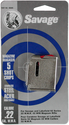 S90009.gif SAVAGE MAGAZINE 93 SERIES - .22WMR/.17HMR 5RD STAINLESS - Image 1