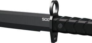 SOG KNIFE BOYONET 7" TANTO - BLADE BLACK/BLACK W/SHEATH