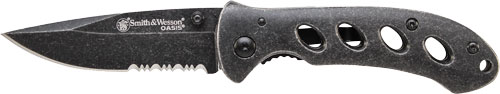 SW421CP-1.jpg S&W OASIS SMALL LINER LOCK - KNIFE 2.6" STONEWASH BLADE - Image 1