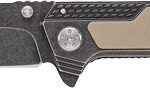 S&W STONEWASH DROP POINT 3.6" - BLADE W/ S&W LOGO IN G10 HNDL