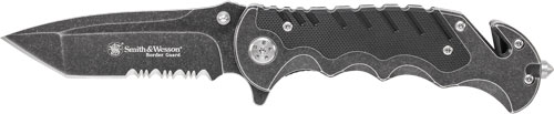 SWBG10SCP-1.jpg S&W KNIFE BORDER GUARD 3.5" - BLADE W/STRAP CUTTER/GLS BREKR - Image 1