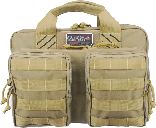 T1312PCT.jpg GPS QUAD+2 PISTOL CASE - W/2-REMOVABLE POUCHES TAN - Image 1