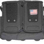 GPS TACTICAL ROLLING RANGE BAG - HOLDS 10 HANDGUNS BLACK NYLON