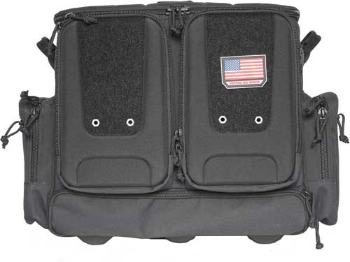 T2112ROBB.jpg GPS TACTICAL ROLLING RANGE BAG - HOLDS 10 HANDGUNS BLACK NYLON - Image 1