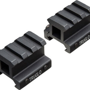 TRUGLO 2-PIECE PICATINNY RISER - MOUNT 3/4" RISE 1.36" LENGTH