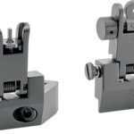 JE FLIP UP FRONT/REAR SIGHT - 45 DEGREE OFFSET ALUMINUM BLK