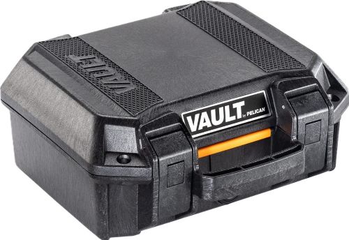 VCV1000060BLK_CLOSED.jpg PELICAN PRE CUT VAULT 1 PISTOL - CASE UNIVERSAL FIT BLACK - Image 1