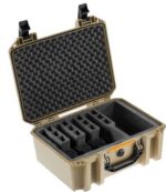 PELICAN VAULT V300 LARGE- - 5 PISTOL CSE PRE CUT FOAM TAN - Image 2