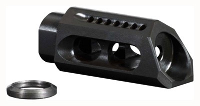 YHM26MBA.jpg YHM SLANT MUZZLE BRAKE/COMP - 5.56MM FOR 1/2X28 THREADS - Image 1