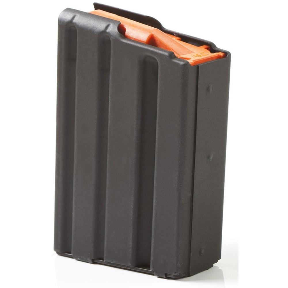 https3A2F2Fmedia.chattanoogashooting.com2Fimages2Fproduct2FAB10223ALBMO2FAB10223ALBMO-1.jpg ASC AR Family Rifle Magazine Orange Follower .223 Remington Black Aluminum 10/rd - Image 1