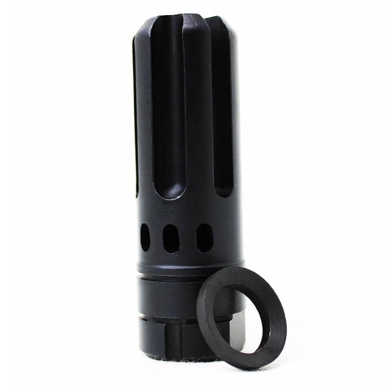 https3A2F2Fmedia.chattanoogashooting.com2Fimages2Fproduct2FAMG2K031A005OP2FAMG2K031A005OP.jpg Anderson Manufacturing AR15 3 Prong Flash Hider 5.56 1/2-28 - Image 1