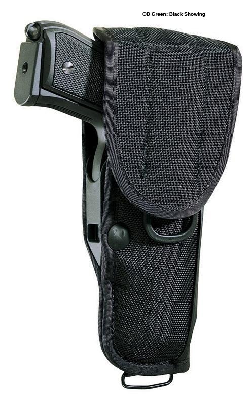 https3A2F2Fmedia.chattanoogashooting.com2Fimages2Fproduct2FBI170082FBI17008.jpg Bianchi Model UM92I Universal Military Holster w/Trigger Shield Beretta 92/ 96 Series OD Green - Image 1