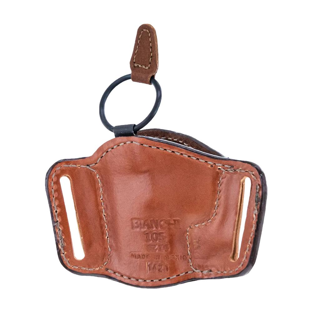 https3A2F2Fmedia.chattanoogashooting.com2Fimages2Fproduct2FBI192422FBI105T-1.jpg Bianchi 105 Minimalist Belt Slide Holster for S&W 36/38/40 J Frame 2" Tan RH - Image 1