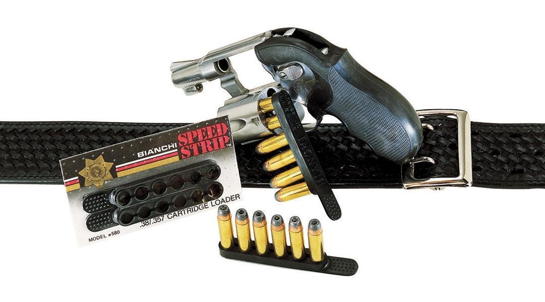 https3A2F2Fmedia.chattanoogashooting.com2Fimages2Fproduct2FBI200582FBI20058.jpg Bianchi Model 585 Speed Strips .44/.45 Caliber Black - Image 1