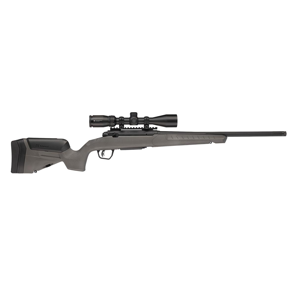 https3A2F2Fmedia.chattanoogashooting.com2Fimages2Fproduct2FBV324942FBV324821.jpg Savage 110 Trail Blazer XP LH Rifle 7 PRC 2rd Capacity 22" Threaded Fluted Barrel Flat Dark Gray Stock w/Crossfire II 3-9x40 - Image 1