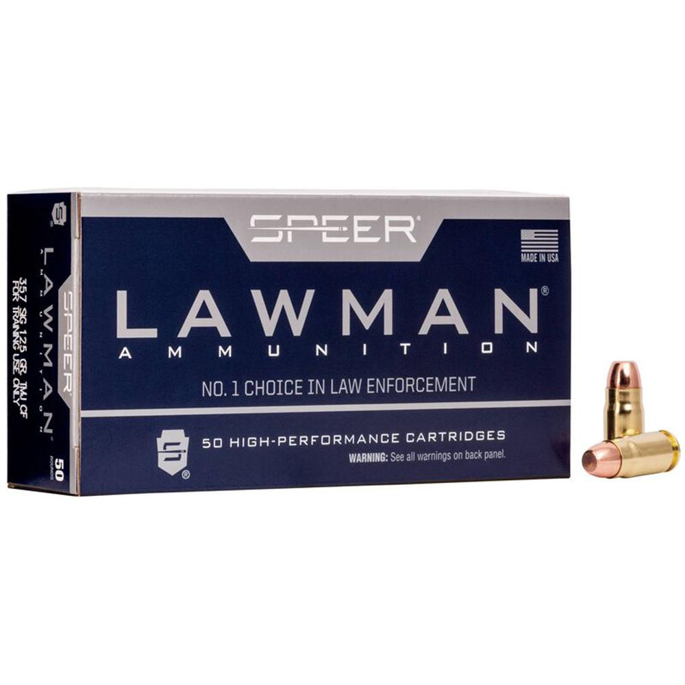 https3A2F2Fmedia.chattanoogashooting.com2Fimages2Fproduct2FCC542322FCC54232-1.jpg Speer Lawman Cleanfire Handgun Ammunition .357 Sig 125gr TMJ 1350 fps 50/ct - Image 1