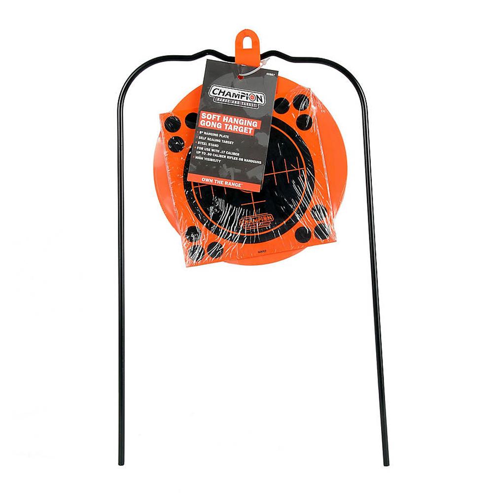 https3A2F2Fmedia.chattanoogashooting.com2Fimages2Fproduct2FCM408672FCM40867.jpg Champion Hanging Self Healing Target and Stand Orange - Image 1