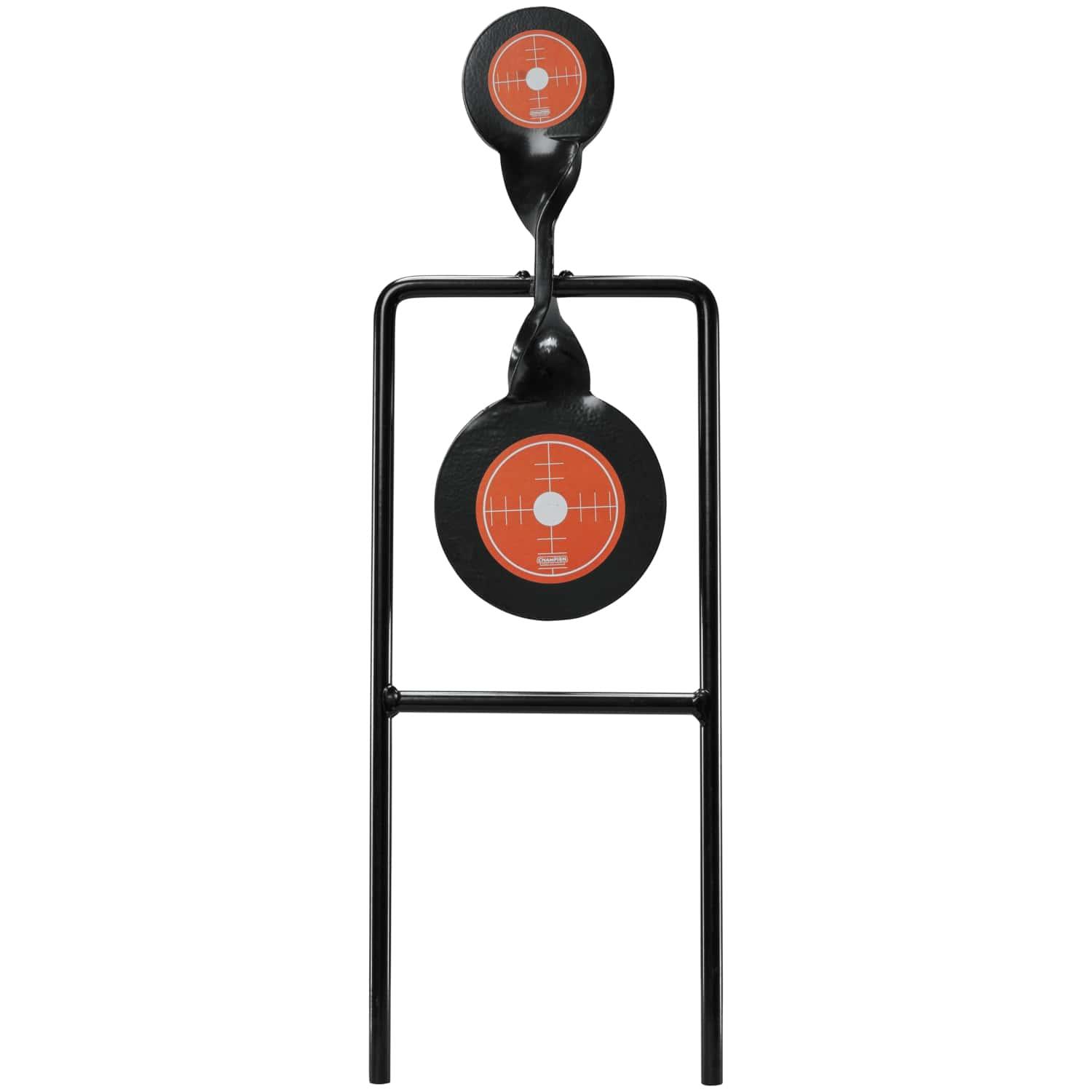 https3A2F2Fmedia.chattanoogashooting.com2Fimages2Fproduct2FCM408752FCM40875.jpg Champion Centerfire Double Gong Spinner Target Steel - Image 1