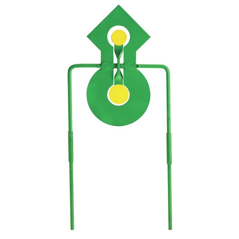 https3A2F2Fmedia.chattanoogashooting.com2Fimages2Fproduct2FCM448802FCM44880-1.jpg Champion .22 Double Reaction Metal Spinner Target Green Yellow Box - Image 1