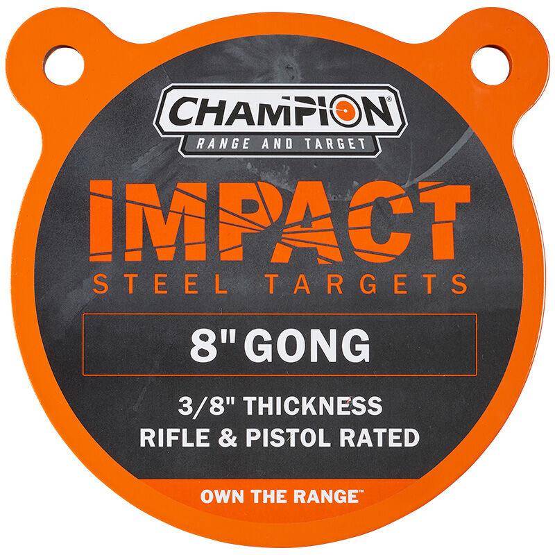 https3A2F2Fmedia.chattanoogashooting.com2Fimages2Fproduct2FCM44903C2FCM44903C-1.jpg Champion Impact Steel Gong Target 8" Round - Image 1
