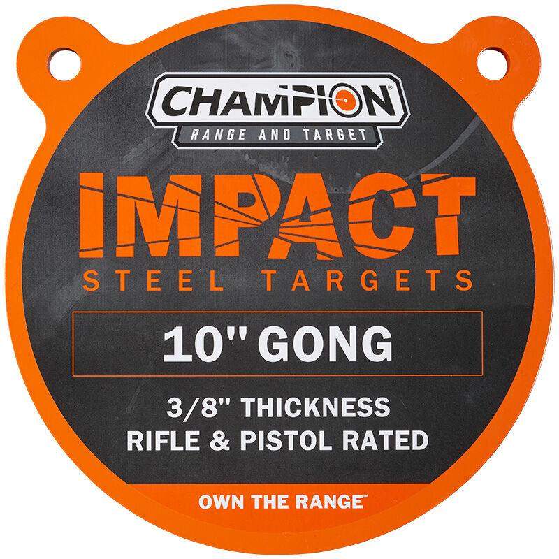 https3A2F2Fmedia.chattanoogashooting.com2Fimages2Fproduct2FCM44911C2FCM44911C-1.jpg Champion Impact Steel Gong Target 10" Round - Image 1