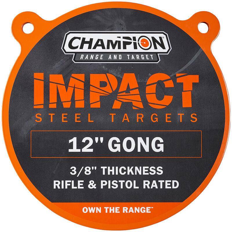 https3A2F2Fmedia.chattanoogashooting.com2Fimages2Fproduct2FCM44912C2FCM44912C-1.jpg Champion Impact Steel Gong Target 12" Round - Image 1