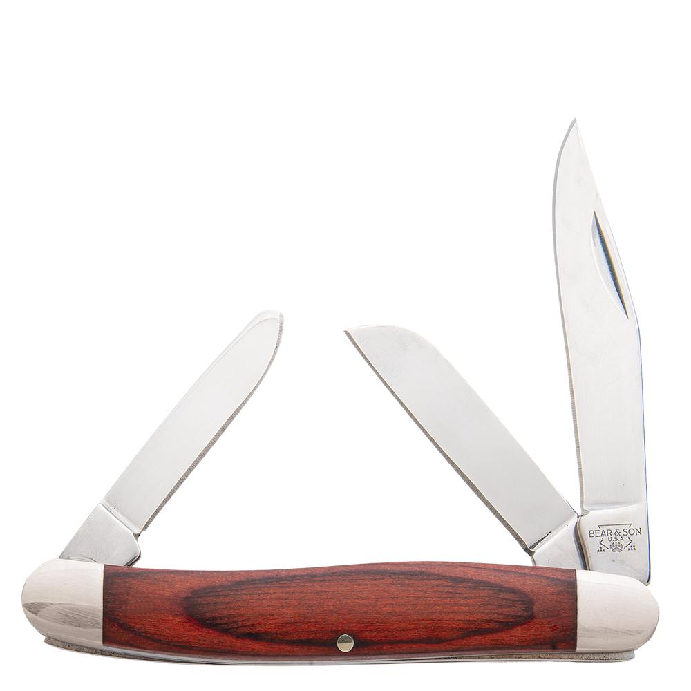 https3A2F2Fmedia.chattanoogashooting.com2Fimages2Fproduct2FCW218R2FCW218R-1.jpg Bear & Son Midsize Stockman Folding Knife 2-3/8" Clip Point Blade Rosewood - Image 1