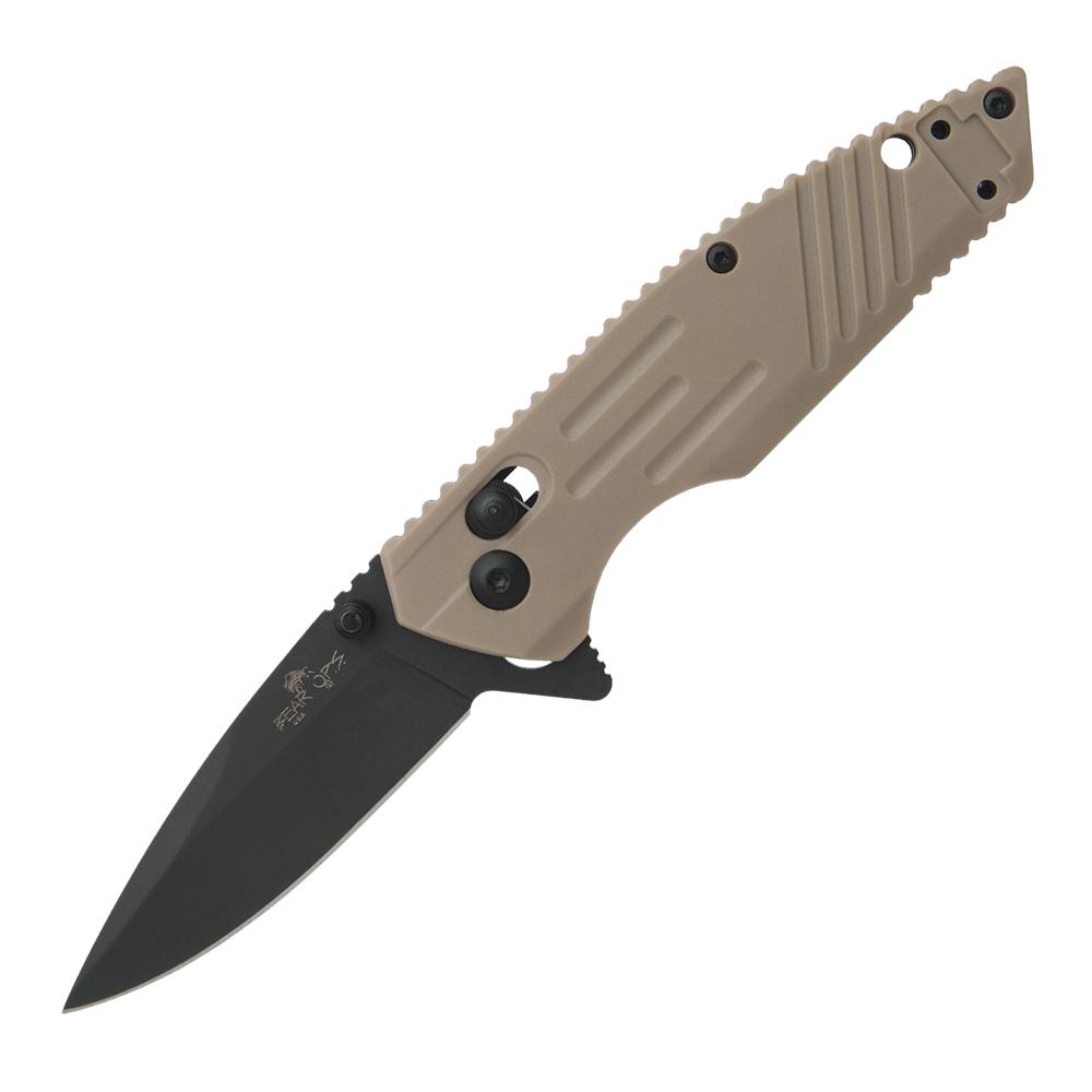 https3A2F2Fmedia.chattanoogashooting.com2Fimages2Fproduct2FCWMC950DS7B2FCWMC950DS7B-1.jpg Bear & Son Zytel Slide Lock Folding Knife 2-3/4" Drop Point Desert Sand - Image 1