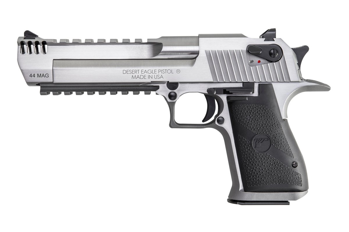 https3A2F2Fmedia.chattanoogashooting.com2Fimages2Fproduct2FDXDE44SRMB2FDE44SRMB-L.jpg DESERT EAGLE .44 MAG MARK XIX 6" SS INTEGRAL MUZZLE BRAKE BLK APPT - Image 1