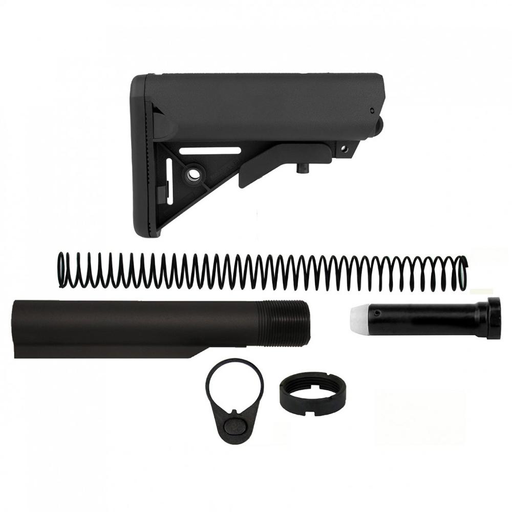 https3A2F2Fmedia.chattanoogashooting.com2Fimages2Fproduct2FEFMAR050S2FEFMAR050S-1.jpg TacFire Mil-Spec Buffer Tube Kit with Stock and Buttpad for AR-15 Black