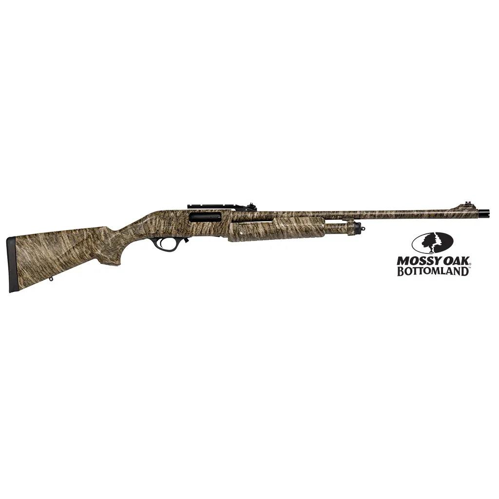 https3A2F2Fmedia.chattanoogashooting.com2Fimages2Fproduct2FEKHEFH1224TRBL2FEKHEFH1224TRB.jpg Escort Field Hunter Turkey Pump Shotgun 12ga 3" Chamber 4rd Capacity 24" Barrel Mossy Oak Bottomland Stock - Image 1