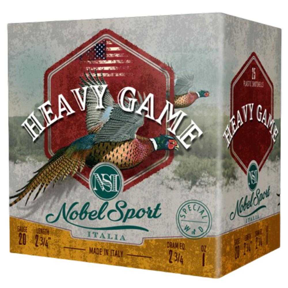 https3A2F2Fmedia.chattanoogashooting.com2Fimages2Fproduct2FEPANSH20752FEPANSH206-1_1.jpg Nobel Sport Heavy Game Shotshells 20 ga 2-3/4" 1 oz 1250 fps #7.5 25/ct - Image 1