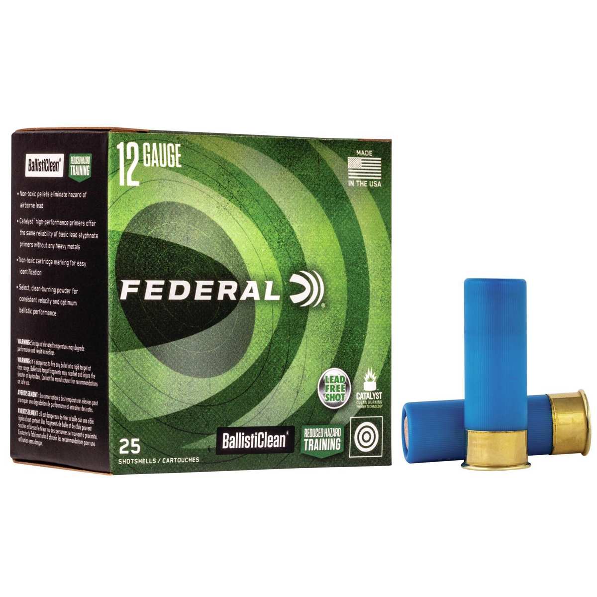 https3A2F2Fmedia.chattanoogashooting.com2Fimages2Fproduct2FFABC127RS2FFABC127RS_1.jpg Federal Ballisticlean Shotshells 12 ga 2-3/4" 1500 fps Slug 25/ct - Image 1