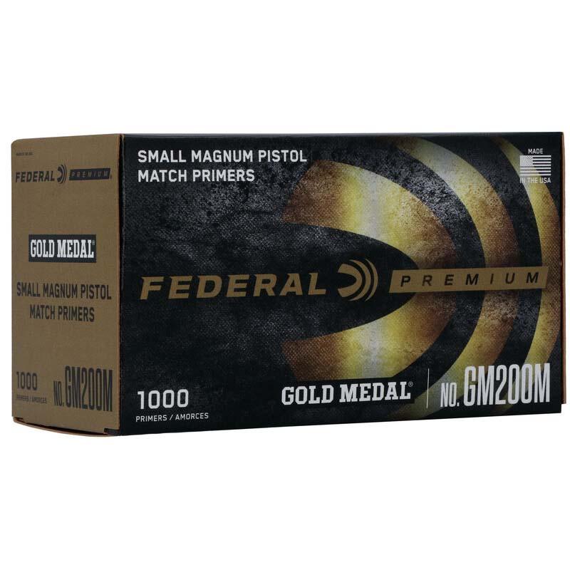 https3A2F2Fmedia.chattanoogashooting.com2Fimages2Fproduct2FFAGM200M2FFAGM200M_1.jpg Federal Gold Medal Centerfire Small Magnum Pistol Match Primer .200 cal 1000/ct - Image 1