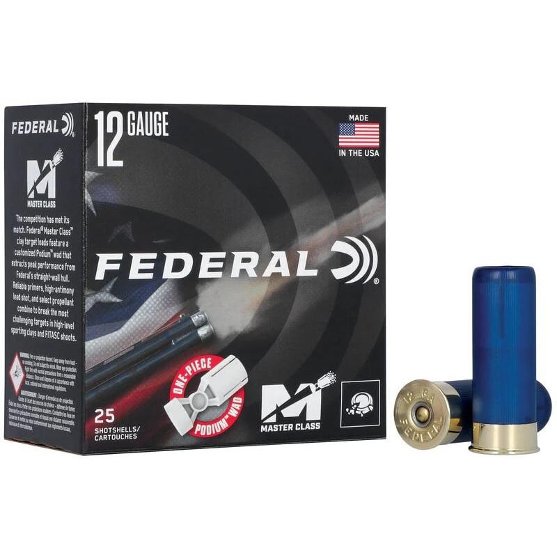 https3A2F2Fmedia.chattanoogashooting.com2Fimages2Fproduct2FFAMC12HC182FFAMC12H1753.jpg Federal Master Class Shotshells 12ga 2-3/4" 1oz 1300 fps #8 25/ct - Image 1