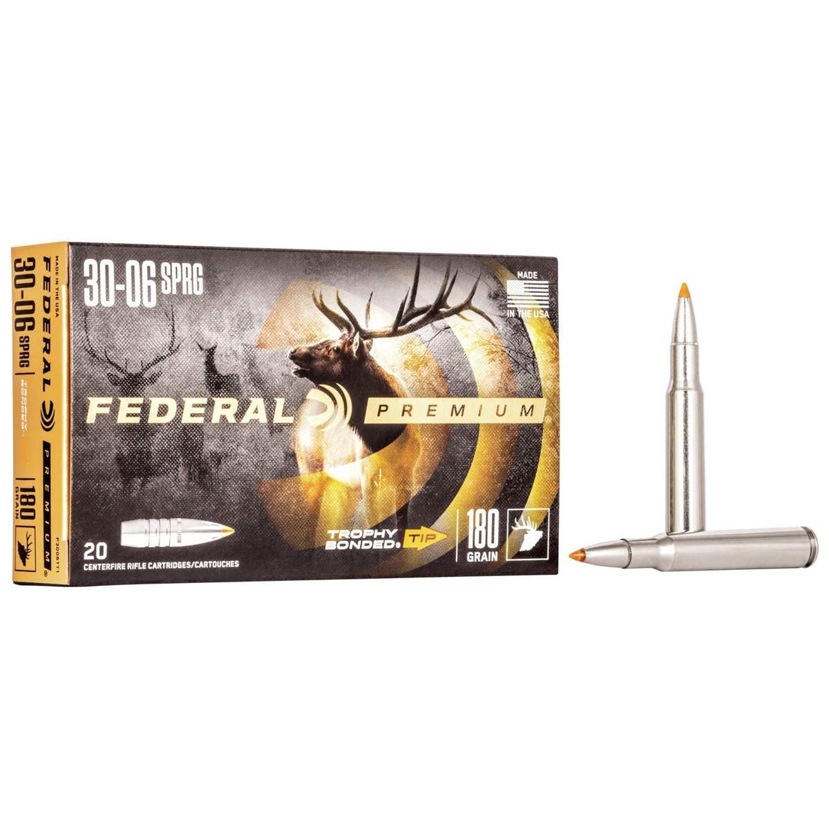 https3A2F2Fmedia.chattanoogashooting.com2Fimages2Fproduct2FFAP3006TT12FFAP3006TT1_1.jpg Federal Premium Vital-Shok Rifle Ammunition .30-06 Sprg 180 gr TBT 2700 fps - 20/ct - Image 1