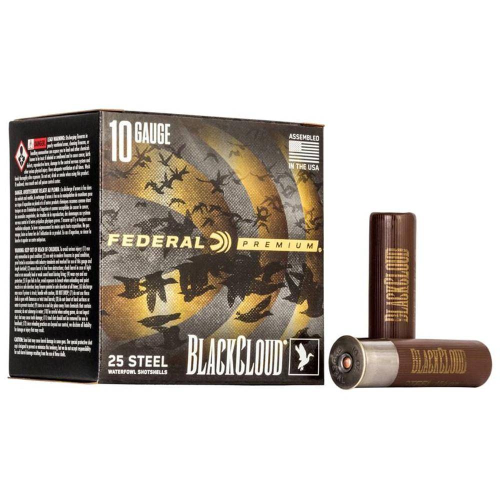 https3A2F2Fmedia.chattanoogashooting.com2Fimages2Fproduct2FFAPWBX10722FFAPWBX1072-1.jpg Federal Premium Black Cloud FS Steel Shotshell 10ga 3-1/2 1-5/8oz 1375 fps #2 25rds - Image 1