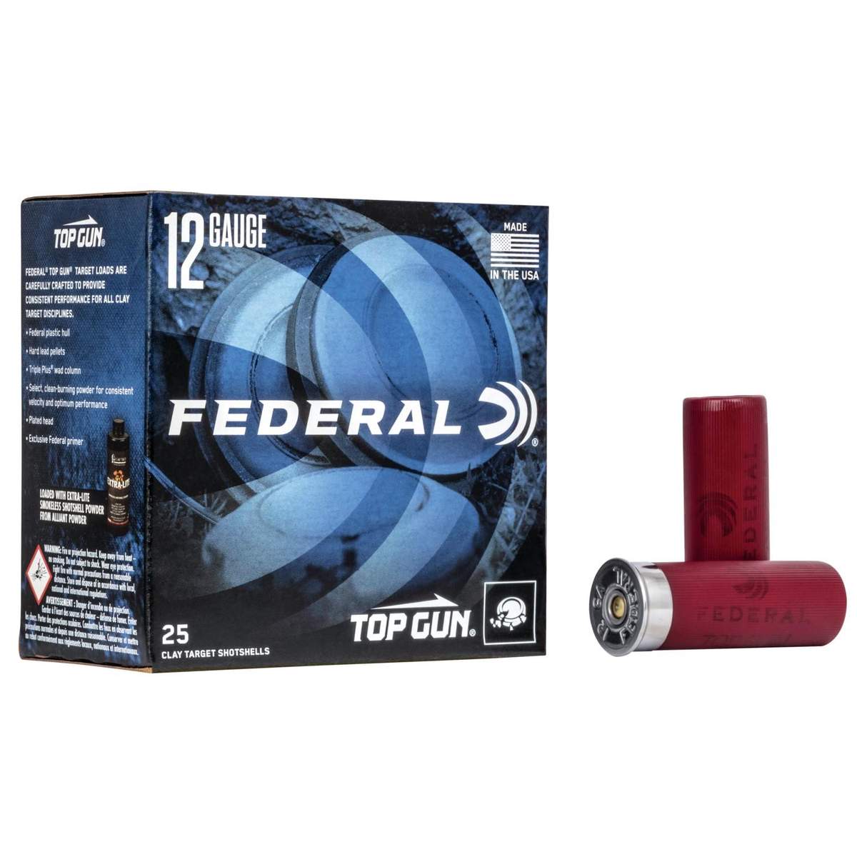 https3A2F2Fmedia.chattanoogashooting.com2Fimages2Fproduct2FFATG12EL82FFATG12EL8_1.jpg Federal Top Gun Shotshell 12 ga 2-3/4" 7/8 oz 1200 fps #8 25/ct - Image 1