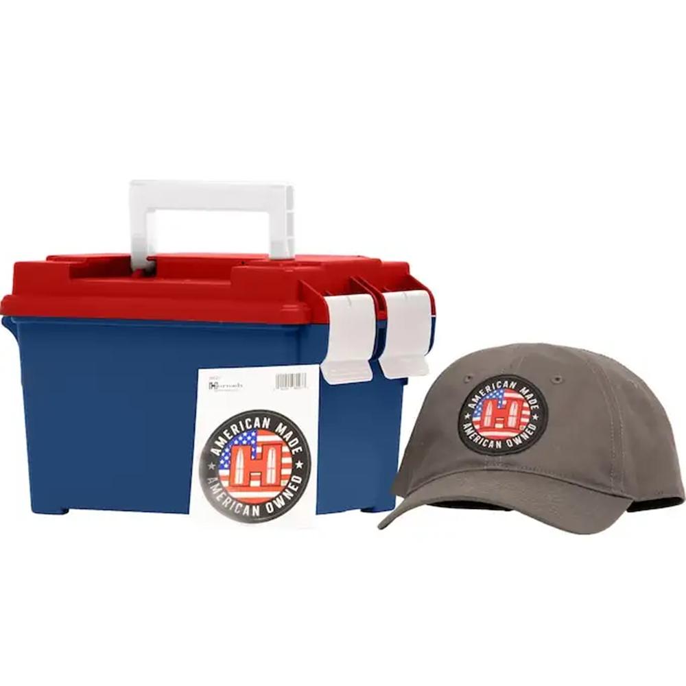 https3A2F2Fmedia.chattanoogashooting.com2Fimages2Fproduct2FFRFR5042FHO80908-1.jpg Hornady Frontier Rifle Ammunition .223 Rem 55gr FMJ 3240 fps 250/ct Loose Ammo Can with Hat/Sticker - Image 1