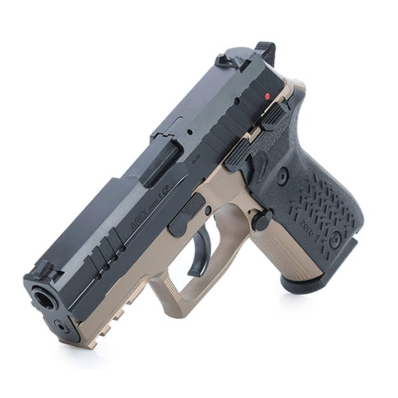 https3A2F2Fmedia.chattanoogashooting.com2Fimages2Fproduct2FGB8155370228102FGB8155370228101.jpg Arex Zero 1 Compact Handgun 9mm Luger 15rd Magazines(2) 3.85" Barrel FDE - Image 1