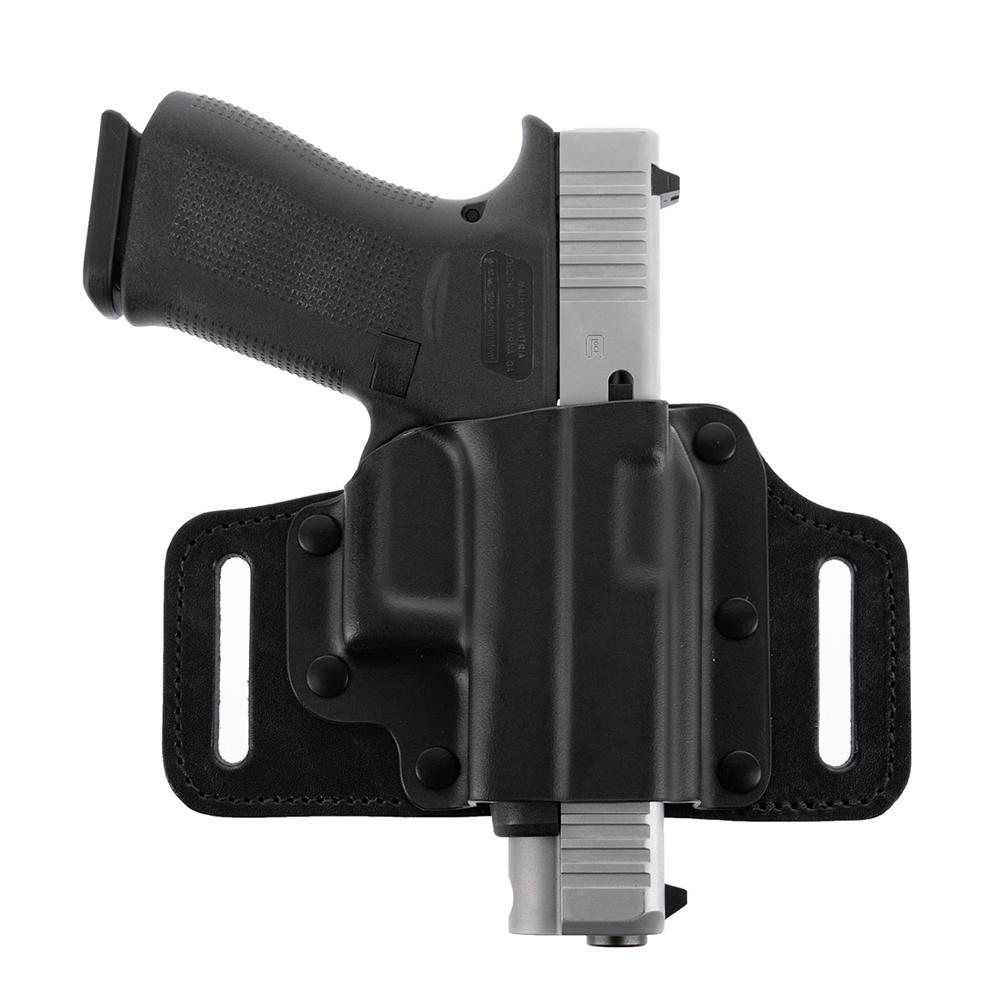 https3A2F2Fmedia.chattanoogashooting.com2Fimages2Fproduct2FGETS224B2FGETS212B-1_1.jpg Galco Tacslide Belt Holster for Glock 22 Gen 2-4 Black RH - Image 1