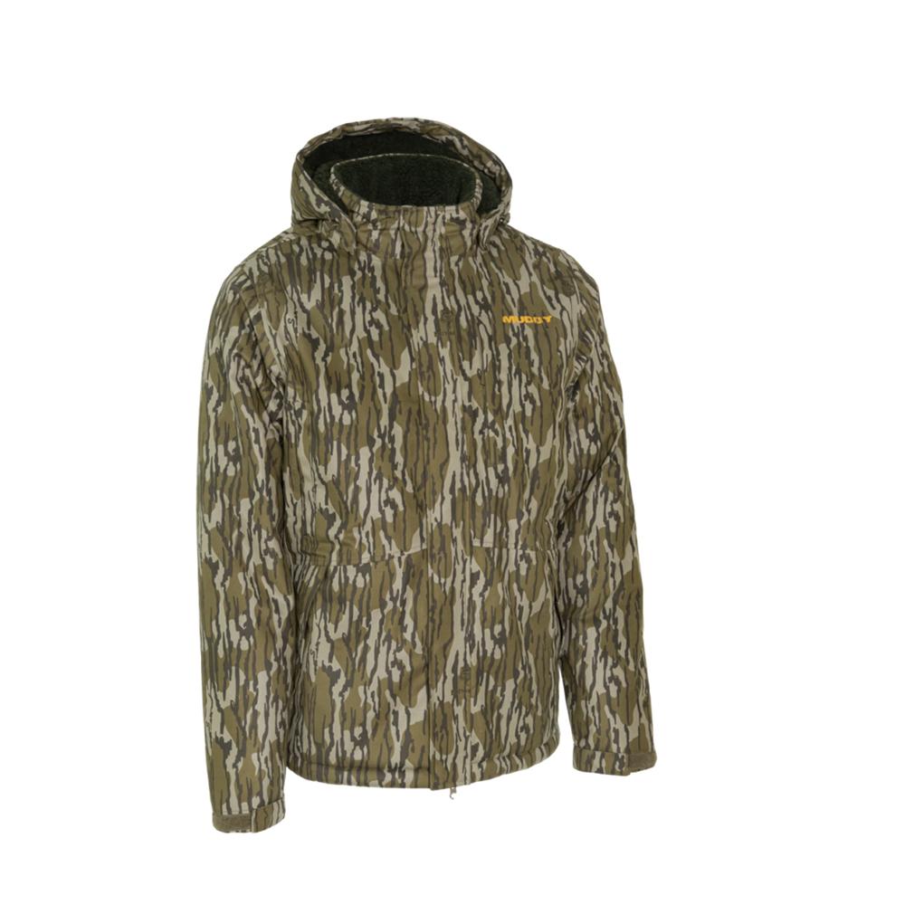 https3A2F2Fmedia.chattanoogashooting.com2Fimages2Fproduct2FGMMUDWTPSHJKTMOBM2FGMMUDWTPSHJKTMOB-1_3.jpg Muddy TRX Waterproof Sherpa Fleece Jacket Mossy Oak Bottomland M - Image 1