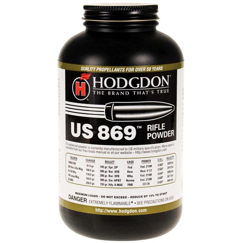Maximize Your Rifle's Potential: Hodgdon US 869 Powder Hodgdon US 869 Spherical Rifle Powder 1 lbs - Image 1