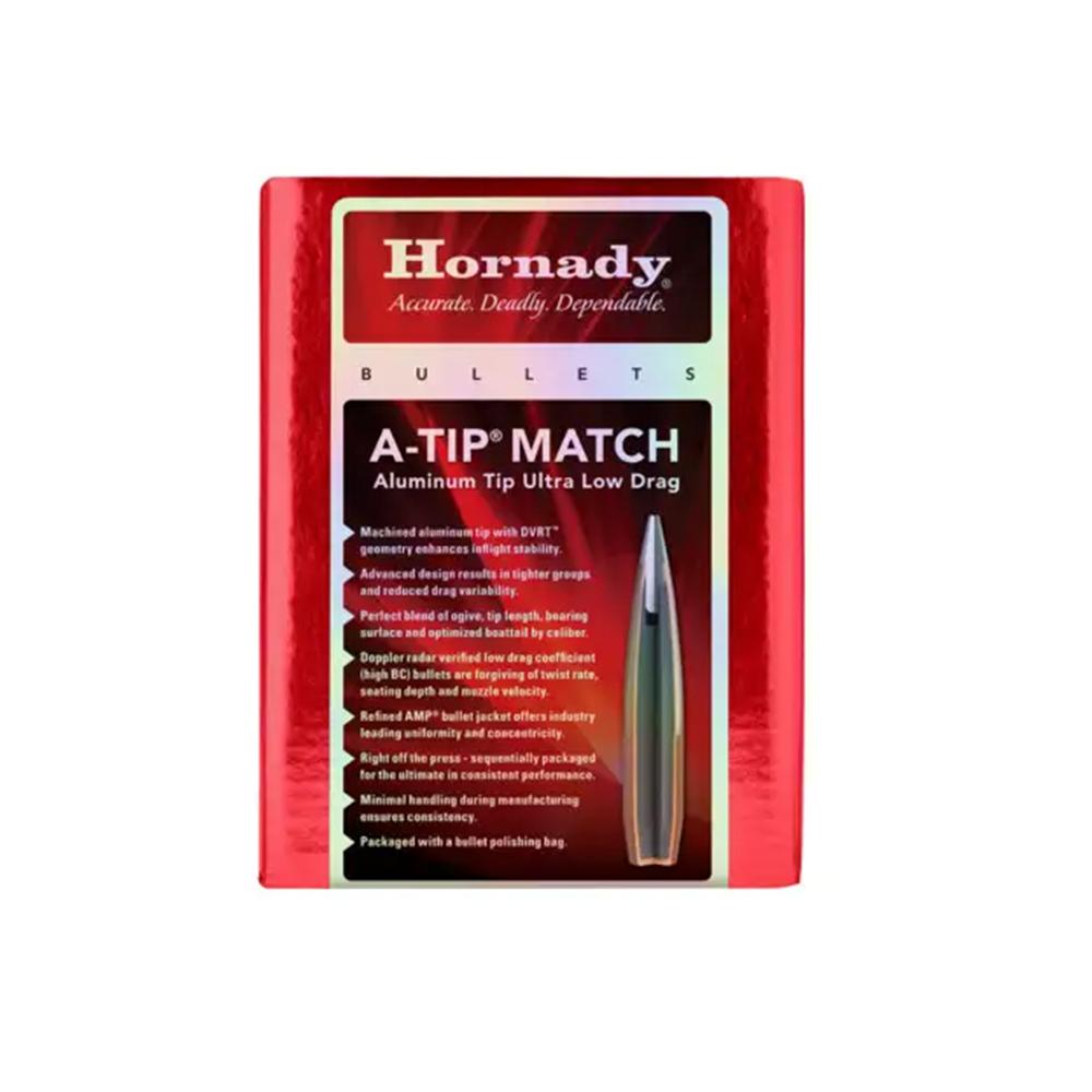 https3A2F2Fmedia.chattanoogashooting.com2Fimages2Fproduct2FHO263822FHO26382-2.jpg Hornady A-Tip Match Rifle Bullets SEQUENTIAL 6.5mm .264" 153 gr (1-8") 500/ct - Image 1