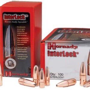 Hornady Interlock Rifle Bullets 6.5mm .264" 160 gr RN - 100/Box